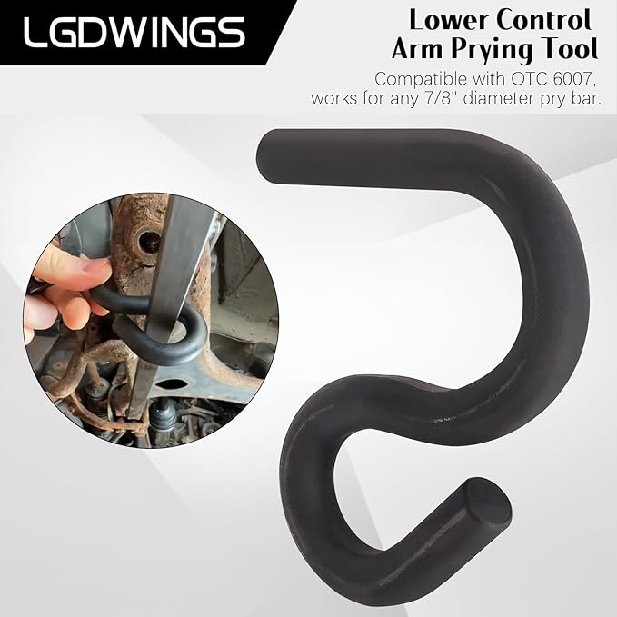 6007 Lower Control Arm Prying Tool,Control Arm Specialty Tools for Mechanics,Designed for 7/8 Pry Bar, FWD, Imports & Minivans,2 Pcs Bushing Tool Kit