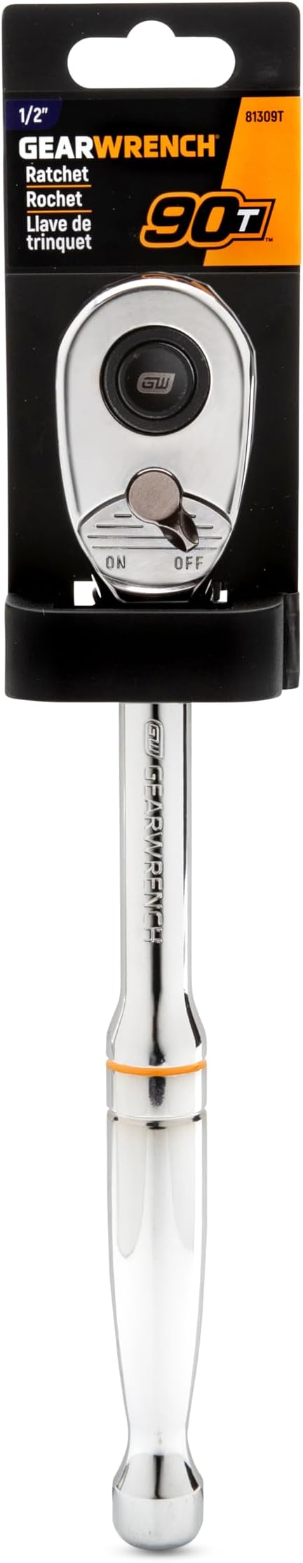 GEARWRENCH 1/2" Drive 90-Tooth Quick Release Teardrop Ratchet | 81309T