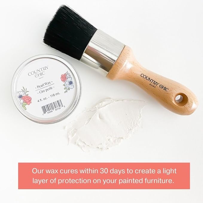 Furniture Wax - 100% Natural Sealant for Chalk Furniture Paint or Raw Wood, Light Protection, Easy To Apply, No Odor, Eco-Friendly - 7 Color Choices - Pearl (4 oz)