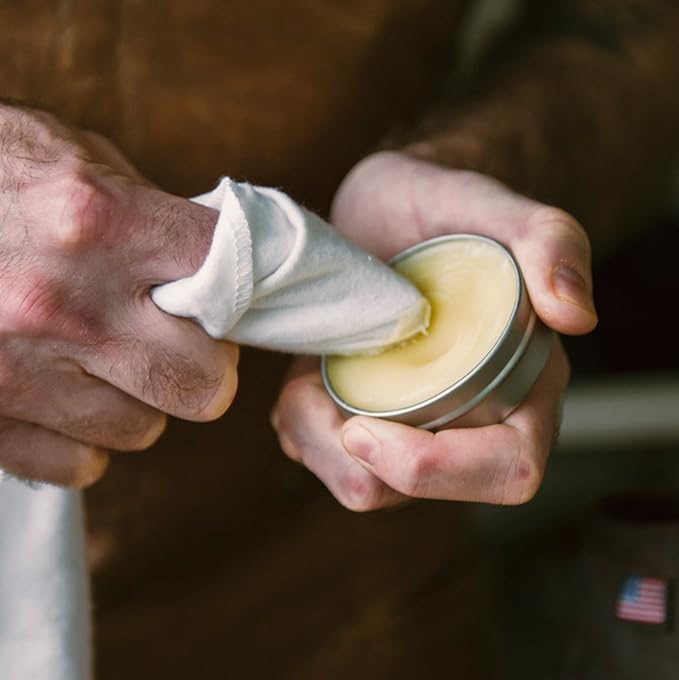 Otter Wax Boot Wax | 2 Oz | All-Natural Leather Waterproofing Wax | Heavy Duty Water Repellent, Conditioner, & Sealant for Work Boots, Hiking Boots & Outdoor Leather | Made in Portland USA