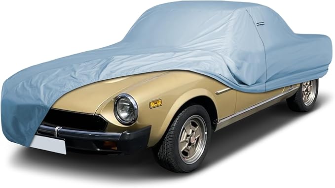 iCarCover Premium Car Cover for 1979-1984 Fia t Spider 2000 Heavy Duty Waterproof All-Weather Automobiles Custom Fit Indoor Outdoor UV Snow Protection Covers with Straps and Bag
