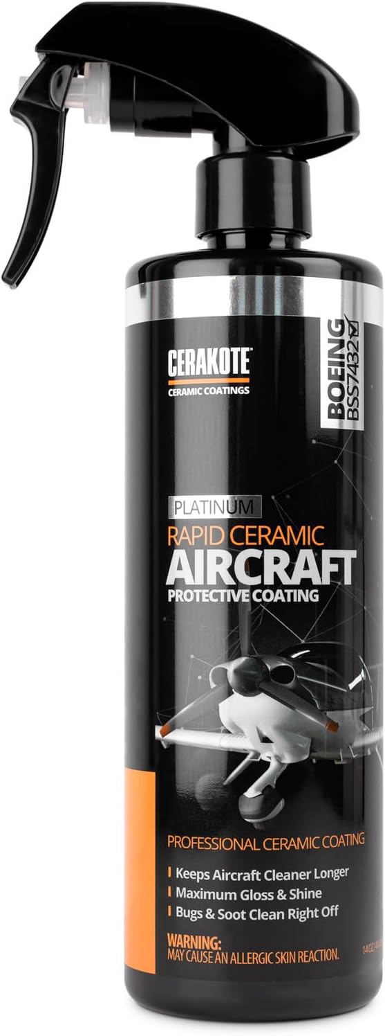 Cerakote Rapid Ceramic Aircraft Protective Coating (14 oz.) - Aviation Grade Ceramic Protection - Quick and Easy Application - Keep Aircraft Cleaner Longer