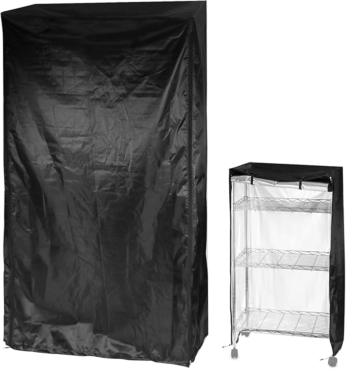 QWORK Shelf Units Cover, Heavy Duty Waterproof Wire Rack Cover for Shelf 36"x14"x 54"