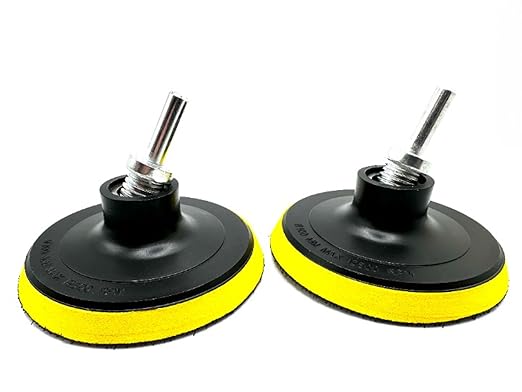 2 Pack 4" Hook and Loop Backing Pads Foam Backer Pad with 5/8”-11 – 4 inch Backup Pads for use with Angle Grinder or Drill Sanding Polishing Discs – Includes 2pcs 0.30” (8mm) Shank Adapters