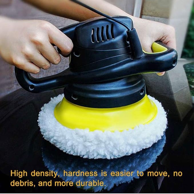 Car Polisher Pad Bonnet (5 to 6 Inch), 5Pcs Wool Polishing Bonnet Orbital Buffing Pad Cover Waxer Bonnet for Car Polisher
