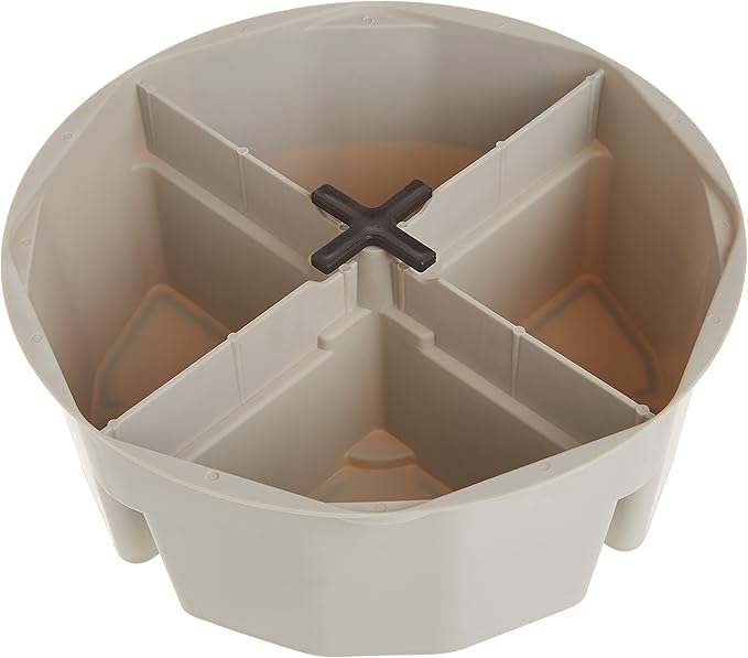 Custom Leathercraft1154 4-Inch High, Full-Round Bucket Tray,Cream White