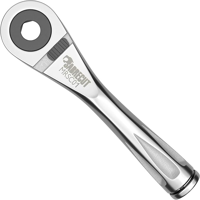SabreCut 1 x MRSC01 Mini Micro Ratchet 1/4" Hex Stainless Steel Professional 72 Tooth Gear Hand Ratchet Wrench