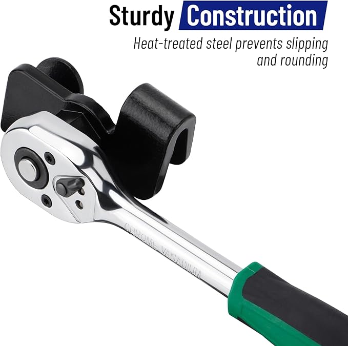Wrench Extender Tool and Wrench Extender Tool Bar with 1/2 Inch Hole, Offset Extension Wrench Set with 1/2", 1/4" and 3/8" Square Drive Adapters