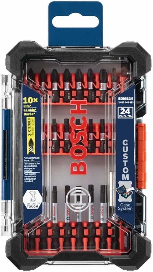 Bosch SDMS24 24 pc. Impact Tough™ Screwdriving Custom Case System Set