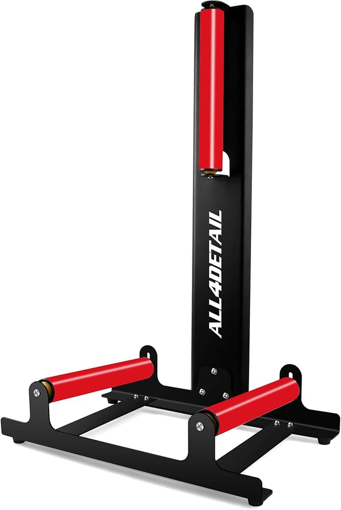 360° Rolling Wheel Detailing Stand, Heavy Duty Wheel Cleaning Stand for Wheel Tire Rim Cleaning Ceramic Coating, Black