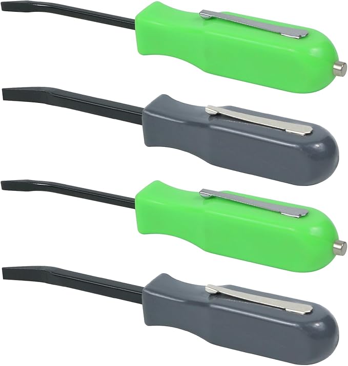 SUNHZMCKP 4 PCS Small Pry Bar, Multifunction Mini Pocket Pry Bar Tool with Magnet Top, for Car Repair Home Office Mechanics Electricians Repair