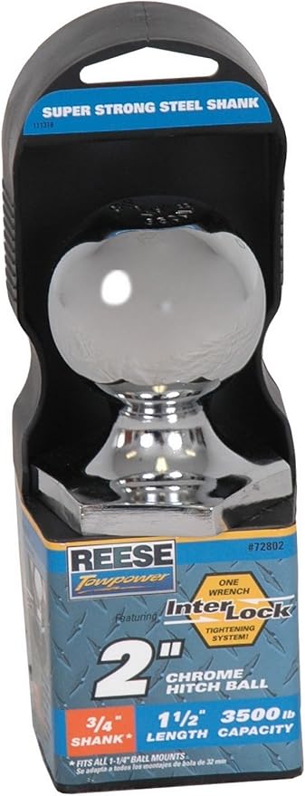 Reese Towpower 72802 Chrome Interlock 2" Hitch Ball