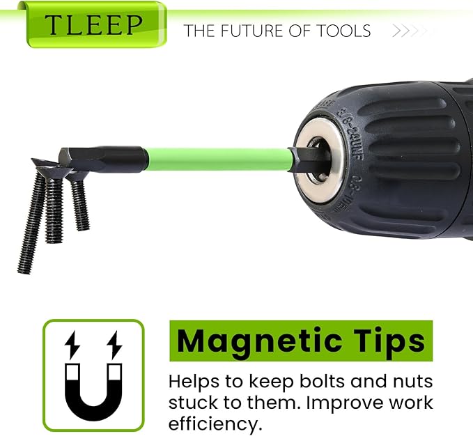 3.5" Long 1/4" Hex Head Allen Wrench Drill Bits, SAE 7/32" Impact Driver Bit Set, Magnetic Tips Magnetic Screwdriver Bits Hex Drill Bit Set, S2 Steel, New Version Hex Keys with Storage Case