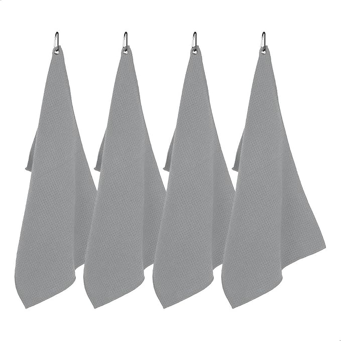 watchget Barista Towels 4 Pack - Espresso Machine Microfiber Cloth Set, 12"x20", Professional Coffee Towels for Barista Coffee Bar Espresso Microfiber Cloth Set Espresso Rag, Grey