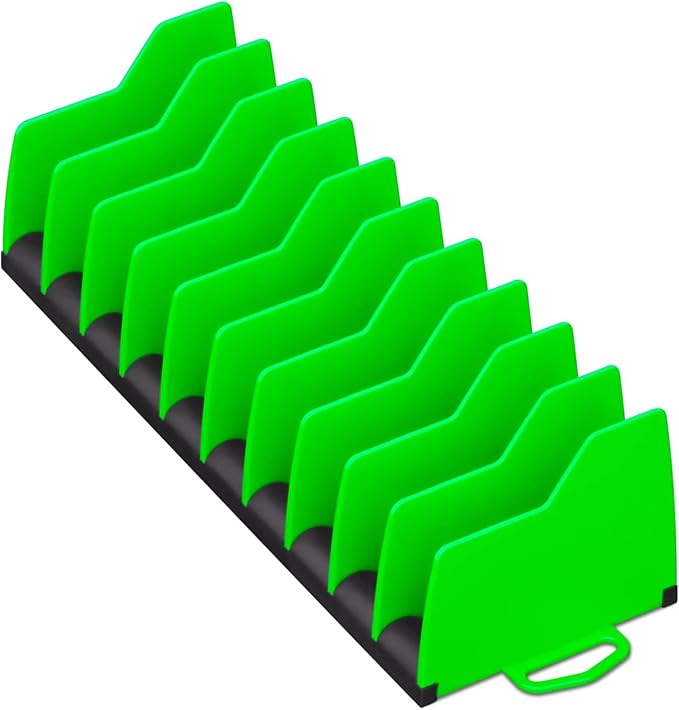 Ernst Manufacturing Plier Pro Premium No-Slip Plier Organizer: Toolbox Organization Solution in Vibrant Green for Pliers, Cutters, Slip Joint Pliers - Made in USA