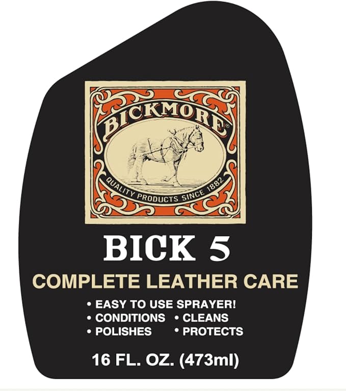 Bick 5 Leather Cleaner Conditioner Spray 16 fl oz, For All Leather Goods, USA Made