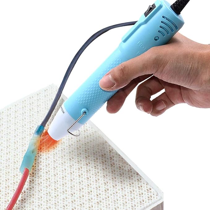 mofa Heat gun,Mini Hot Air Gun Tools Shrink Pen with Stand For DIY Embossing And Drying Paint Multi-Purpose Electric Heating Nozzle 150W 110V (Blue)