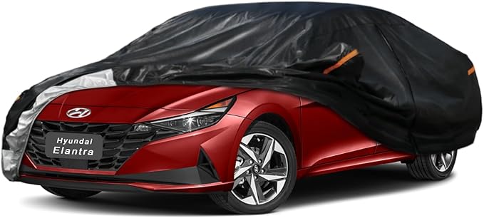7 Layer Car Cover Custom Fit Hyundai Elantra (1995-2025) Waterproof All Weather, Heavy Duty Outdoor Snow Sun Rain Uv Protection (Ships from US Warehouse, Delivery 3-8 Days)