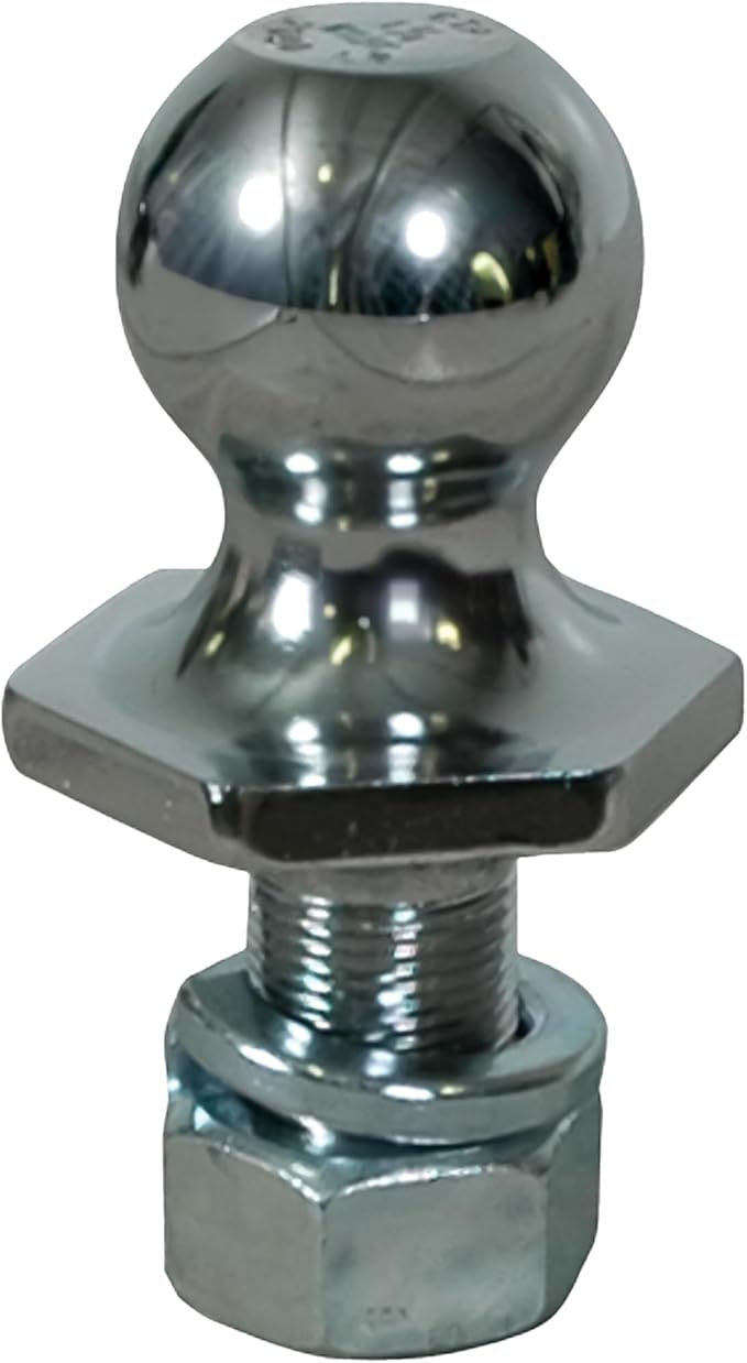 Reese Towpower 7008700 Interlock Trailer Hitch Ball, 1-7/8 Inch Diameter, 2,000 lbs. Capacity, 1 Inch Shank Diameter, 2-1/8 Inch Shank Length