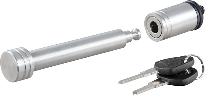 CURT 23519 Stainless Steel Trailer Hitch Lock, 5/8-Inch Pin Diameter, Fits 2 or 2-1/2-Inch Receiver