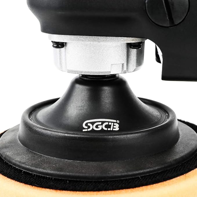 SGCB 5” RO Rotary Flexible Backing Plate, Hoop-and-Loop Face 5/8” Thread PU Soft Backing Pad Used On Rotary Polisher Sander for Sanding Polishing Buffing Finishing