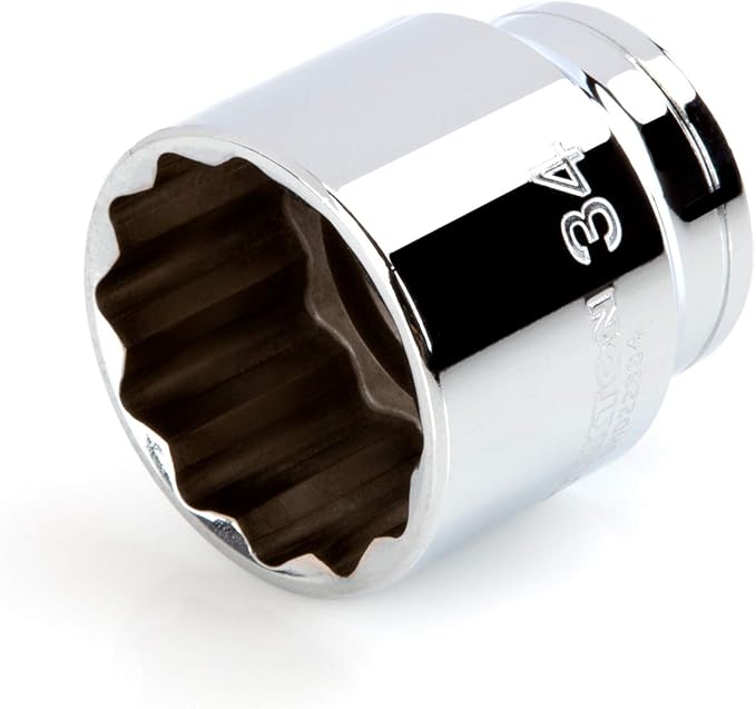 TEKTON 1/2 Inch Drive x 34 mm Shallow 12-Point Socket | SHD22334