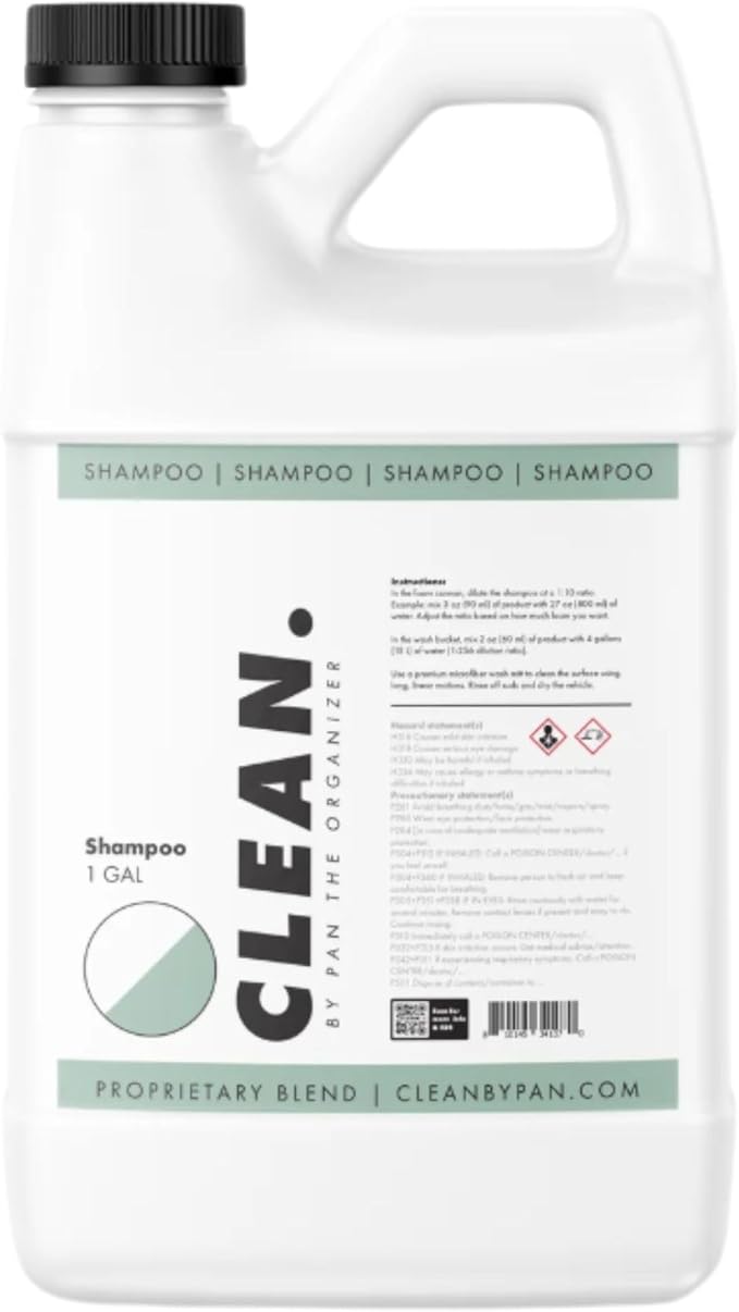 CLEAN. Shampoo – 128oz | pH Neutral Car Wash Soap-Biodegradable, No PFAS, High Lubrication, No Residue, Safe on Coatings, Sealants, Waxes, Clay Lube, Bug Remover