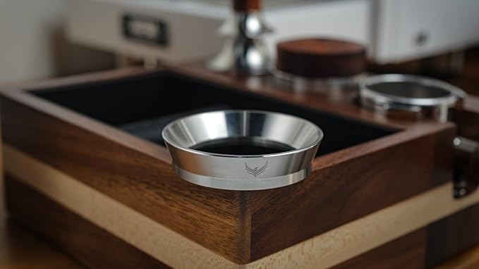 Espresso Funnel 58mm and Puck Screen Set - Includes Stainless Steel Portafilter Funnel and 3pcs Filters for 58mm Portafilter Baskets