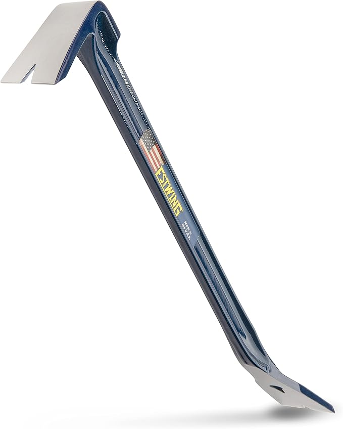 Estwing 18" Pry Bar & Swanson 7" Speed Square with Rafter & Angle Markings
