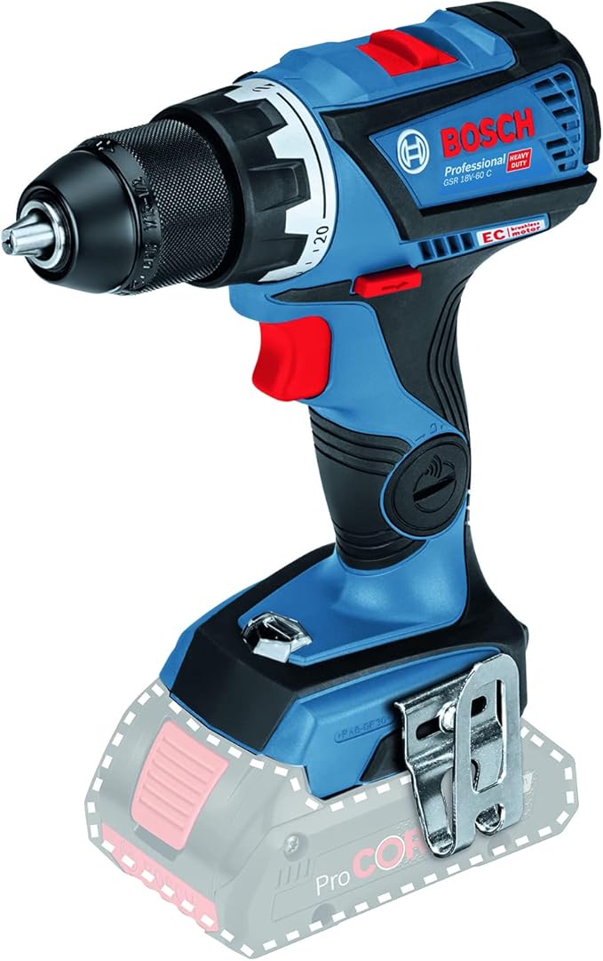 Bosch Professional 18V System GSR 18V-60 C cordless drill driver (max. torque of 60 Nm, excluding batteries and charger, in carton)
