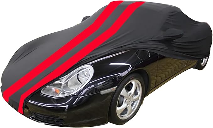 Indoor Car Cover Custom Fit for 1998-2024 Porsche 911(991/992/996/997 Series)/Carrera/Turbo Luxurious Soft Stretch Satin Car Cover Breathable Dust-Proof for Underground Garage, Car Show