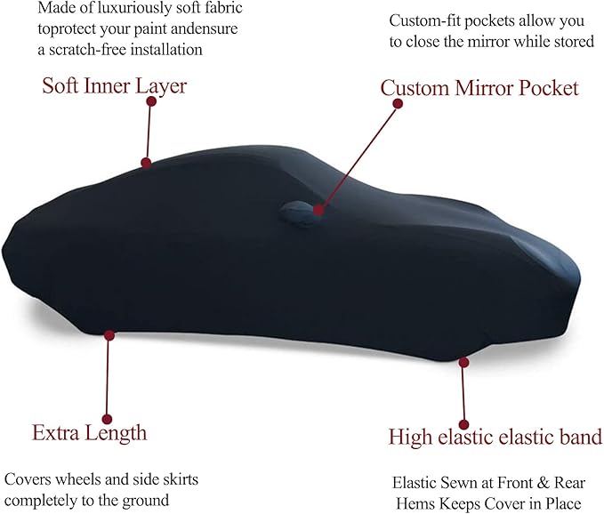 Indoor Car Cover Replace for 718 Boxster/Cayman Stretch Custom Car Cover for Dust-Proof, Underground Garage, Car Show