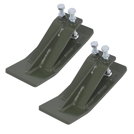 2Pcs Tractor Bucket Protector – 3/8” Thick Ski Edge Turf Tamer, Double Lock Nuts Bolts, Anti-Skid 4.5” Width for Snow Removal & Lawn Protection, Green