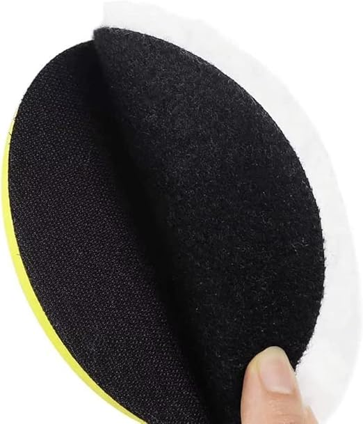 IPELY 7 Pcs 3 Inch Wool Polisher Buffing Wheel Small Buffing Pads for Drill Buffer Attachment with M10 Drill Adapter