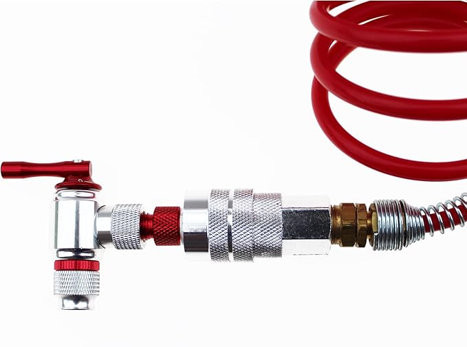 Prestacycle Air Compressor Adapter for CO2 Heads – 6061-T6 Alloy Coupler Plug to Inflate Bike Tires at Home – Compatible with All CO2 Heads, Fits I/M Air Compressor Quick Connectors