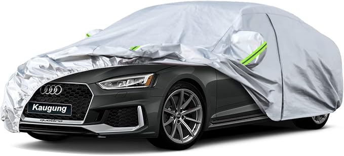 Kaugung 6 Layers Car Cover Custom Fit 2007-2025 Audi A5 Sedan, Waterproof All Weather Resistant Outdoor Indoor Sun Rain Dust Snow Protection. (USA Warehouse, Within 3-7 Days)