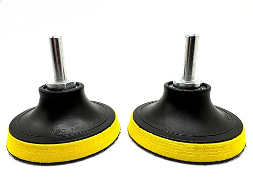 2 Pack 3" Hook and Loop Backing Pads Foam Backer Pad with 5/8”-11 – 3 inch Backup Pads for use with Angle Grinder or Drill Sanding Polishing Discs – Includes 2pcs 0.30” (8mm) Shank Adapters