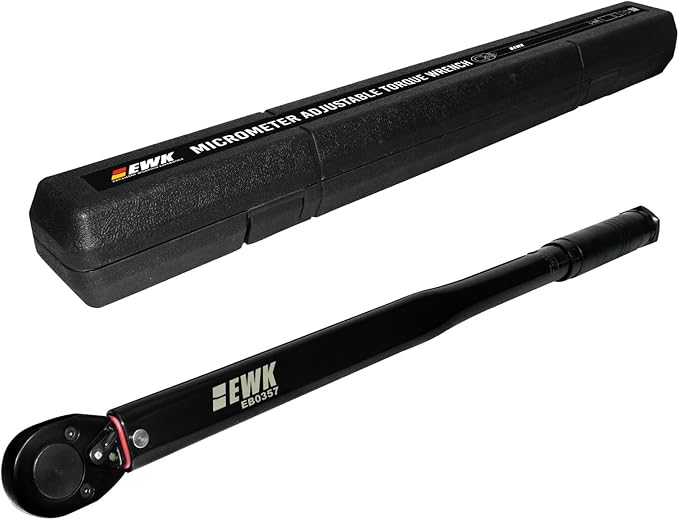 EWK 3/4" Drive Heavy-Duty Click Torque Wrench 30-300 ft-lbs (40.68-406.8 Nm) for Trucks, Agricultural Machinery and Large Bolts