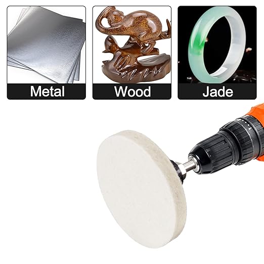 3 inch 10pcs Sanding Pad Wool Felt Quick Change Disc Roll Lock Surface Polishing Buffing Pads Wheels
