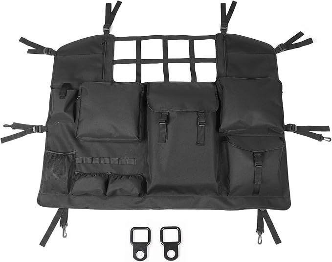 RT-TCZ for Wrangler JK JL Trunk Storage Bag Organizer with Multi-Pockets Tool Kits Cargo Bag for Jeep Wrangler JK JKU JL JLU