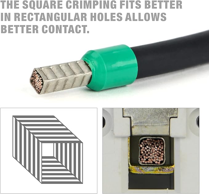 iCrimp Square Ratchet Crimper for End Sleeves and Ferrules AWG 24-6