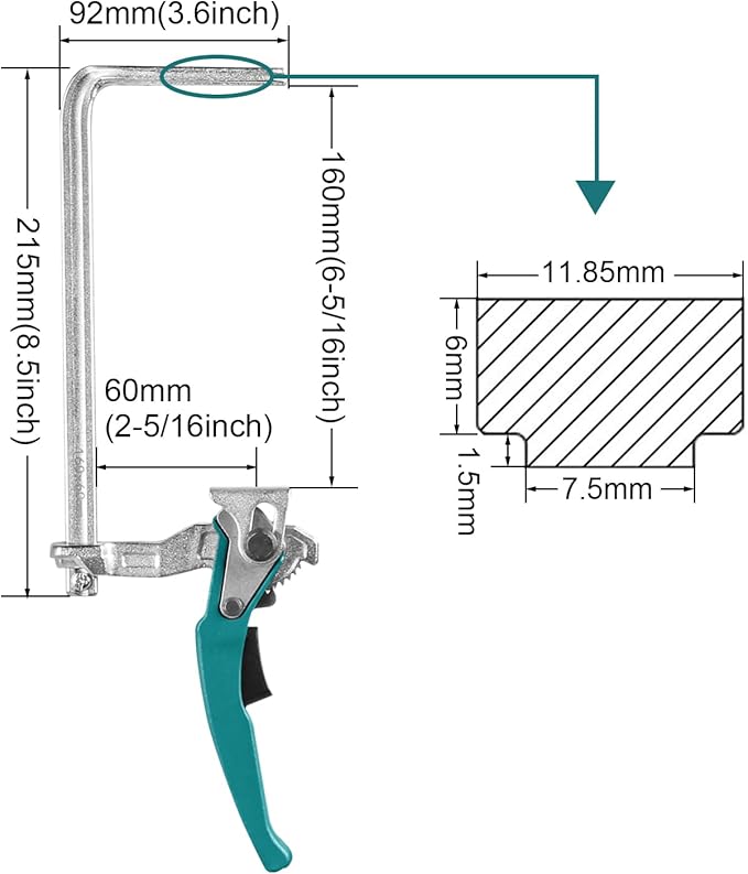 TOOLCOOL Quick Release Ratchet Track Saw Clamp Guide Rail Clamp for MFT Table and Guide Rail System (2 Pack)