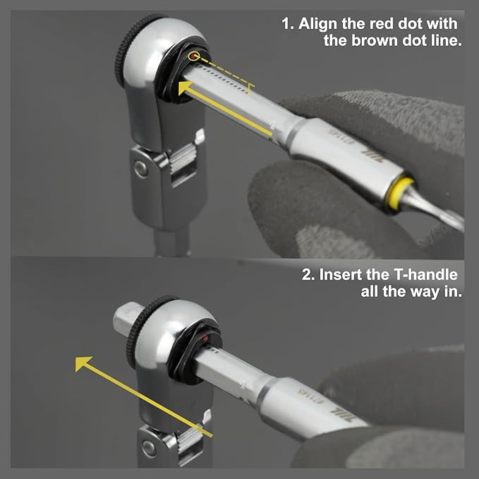 711L EDC Ratchet Wrench Flex HEX – 1/4” Mini Ratchet Tool with Socket Extension for Everyday Carry (Hex to socket adapter)