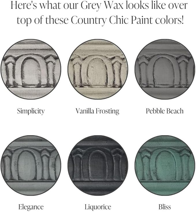 Furniture Wax - 100% Natural Sealant for Chalk Furniture Paint or Raw Wood, Light Protection, Easy To Apply, No Odor, Eco-Friendly - 7 Color Choices - Grey (4 oz)
