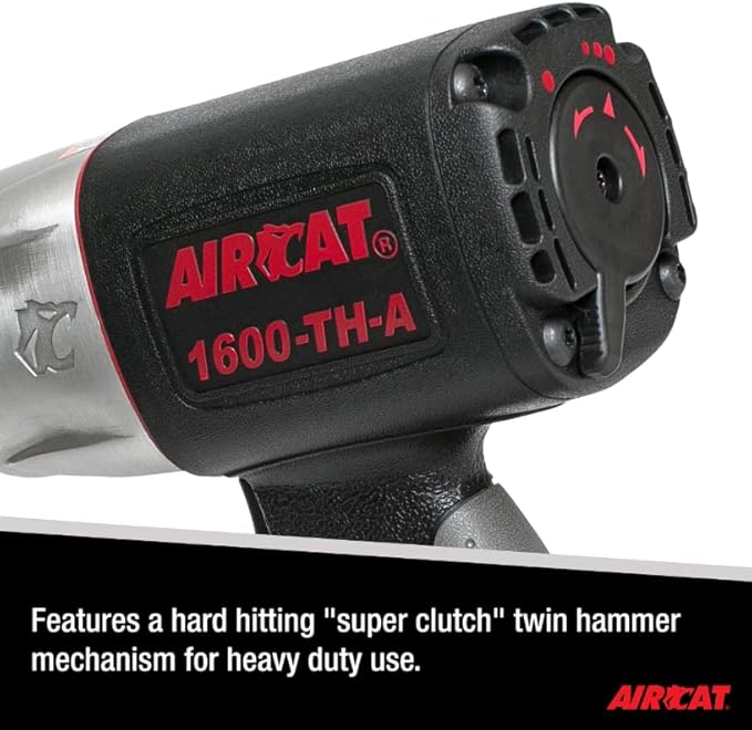 AIRCAT Pneumatic Tools 1600-TH-A: Composite Impact Wrench 1600 ft-lbs of Torque - 3/4-Inch