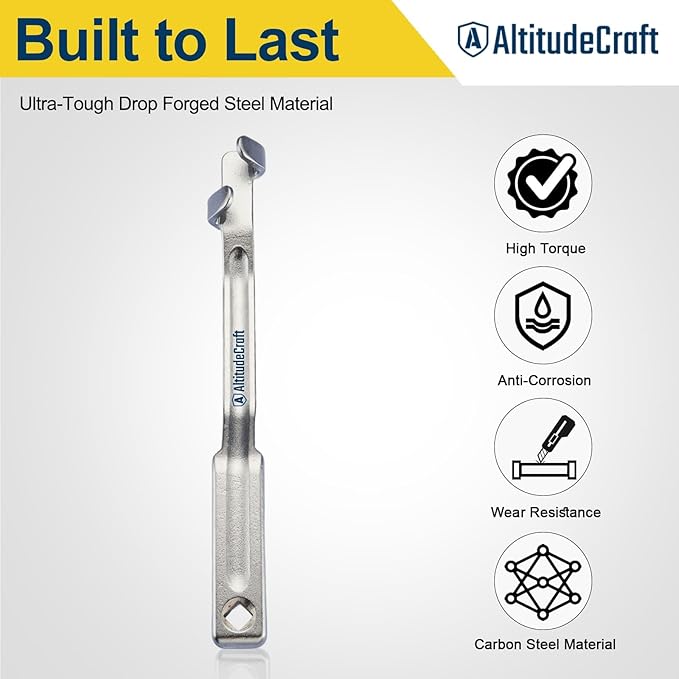 Wrench Extender tool, Wrench Extension with 1/2" Square Hole, can be extended twice, Extension Wrench,Increase Torque in Tight Spaces, Torque Amplifier Tool