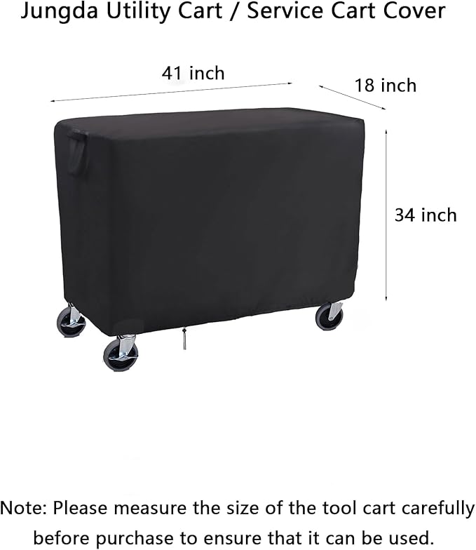 Rolling Tool Cart Cover 40 Inch, Waterproof Utility Cart Cover Service Cart Cover - 41 X 18 X 34 Inch
