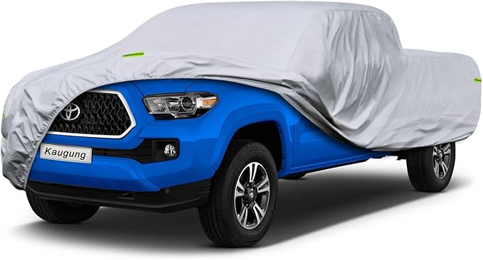 Kaugung Truck Car Cover Custom Waterproof Fit 2016-2025 Toyota Tacoma (Access Cab/Double), Full Pickup Cover Outdoor Indoor Sun UV Rain Dust Protection.