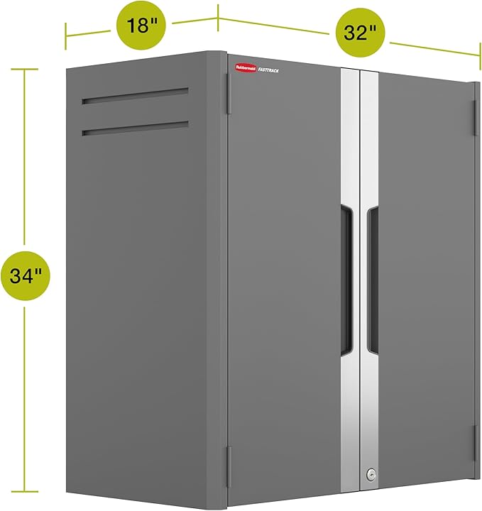 Rubbermaid FastTrack 2-Door Base Cabinet, Garage Storage Systems, Garage Organization