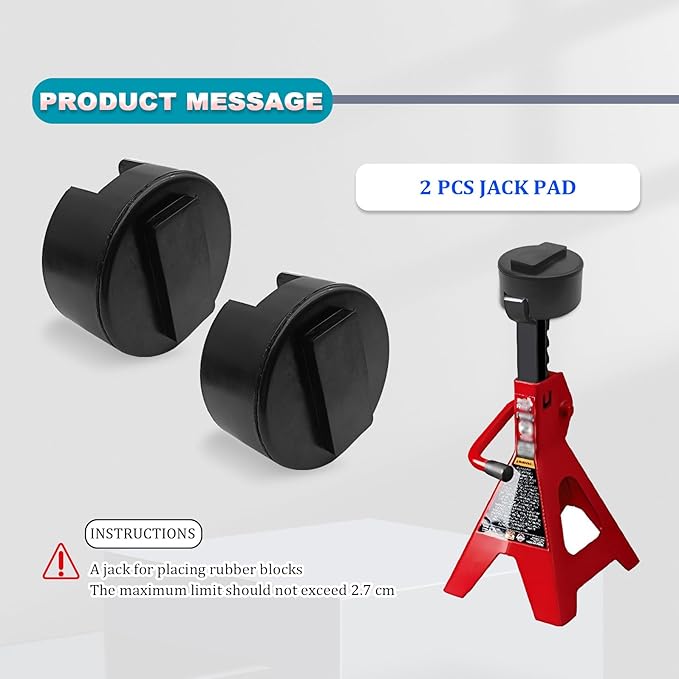 Jack Pad for BMW and Mini, Jack Pad Frame Rail Protector Adapter, Non-Slip Rubber Repair Adapter Tools Protects Your Car (2 Pack)